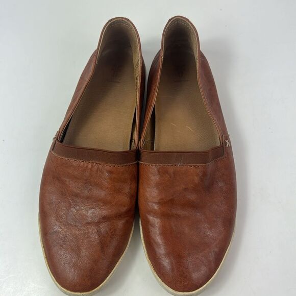 Frye Melanie Brown Leather Women's Slip On Shoes - Picture 10 of 15